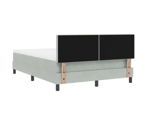 Vedrudega Voodi Madratsiga Peaga Helehall 140 X 190 Cm Kangas