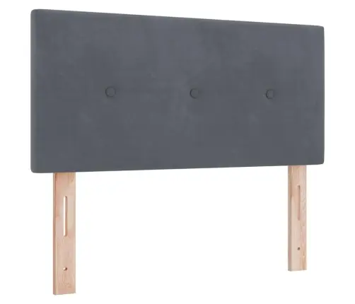 Box Spring Gulta Ar Matraču Tumši Pelēka 80 X 200 Cm Audums Vidaxl