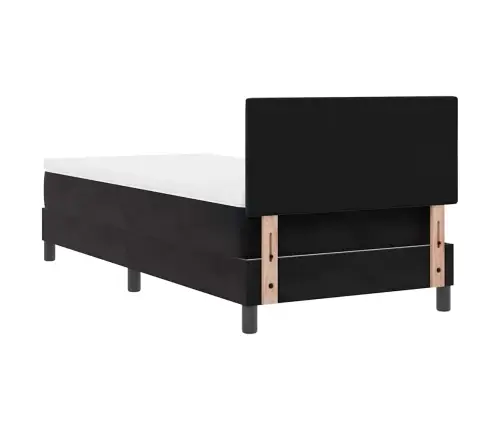 Box Spring Gulta Ar Matraču Ar Matraci Melna 80 X 200 Cm Audums Vidaxl