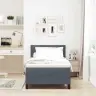 Gultas Rāmis Ar Matraci Tumši Pelēks 90X200 Cm Samts Vidaxl