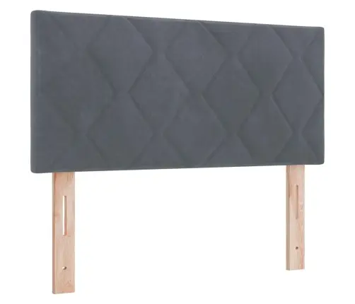 Gultas Rāmis Ar Matraci Tumši Pelēks 90X200 Cm Samts Vidaxl