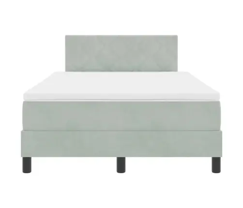 Piecu Gultas Pamatne Ar Matraci Gaiši Pelēka 120X200 Cm Samta Vidaxl