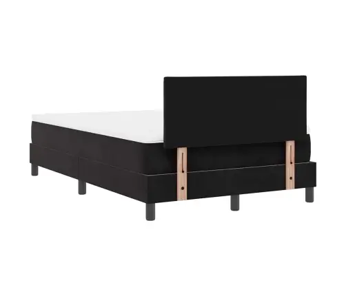 Box Spring Gulta Ar Matraci Melna 120X200 Cm Samts Vidaxl