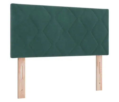 Gultas Rāmis Ar Matraci Tumši Zaļš 120X200 Cm Samts Vidaxl