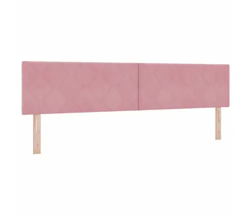 Box Spring Gulta Ar Matraču Ar Matraci Rozā 200 X 200 Cm Audums Vidaxl