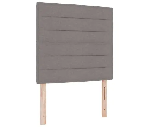 Kastītes Atsperu Gulta Ar Matraci Pelēkbrūna 80 X 200 Cm Audums Vidaxl