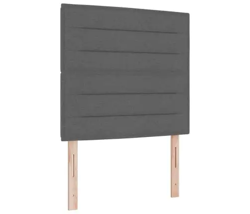 Kastītes Atsperu Gulta Tumši Pelēka 120 X 200 Cm Audums Vidaxl