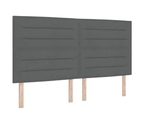 Kastītes Atsperu Gulta Tumši Pelēks 180 X 200 Cm Audums Vidaxl