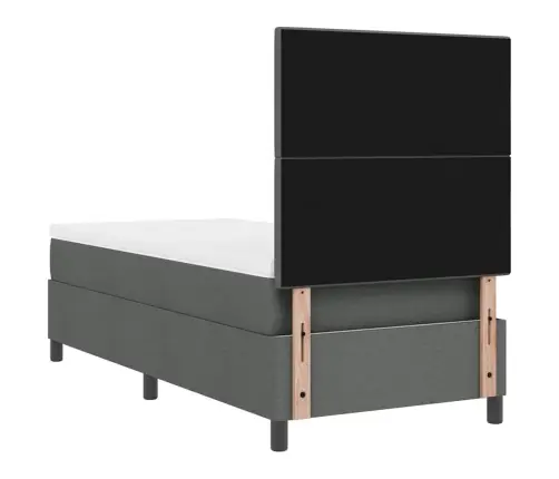 Kastītes Atsperu Gulta Tumši Pelēks 80 X 200 Cm Audums Vidaxl