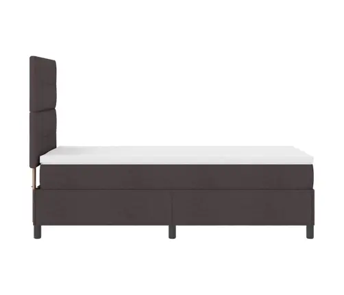 Kastītes Atsperu Gulta Tumši Brūna 80 X 200 Cm Audums Vidaxl
