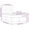 Kastes Atsperu Gulta Ar Matraci Gaiši Pelēka 120X200 Cm Audums Vidaxl