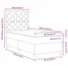 Kastītes Atsperu Gulta Ar Matraci Zila 90 X 190 Cm Audums Vidaxl