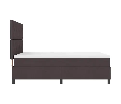 Soma Pavasara Gulta Ar Matraču Tumši Brūnā Audumā 160X200 Cm Vidaxl