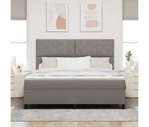 Kiemas Lova Su Čiužiniu Taupe 180 X 200 Cm Audinys