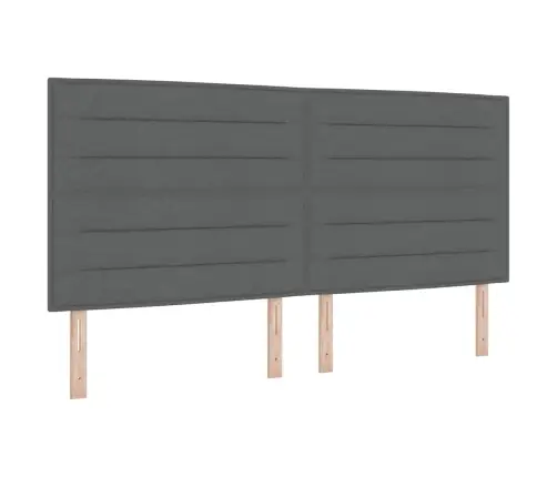 Kiemas Lova Su Čiužiniu Tamsiai Pilka 200 X 200 Cm Audinys
