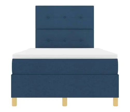 Kiemas Lova Su Čiužiniu Mėlyna 120 X 200 Cm Audinys