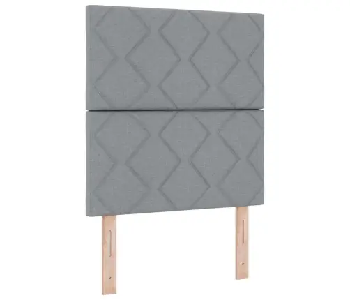 Kastes Gulta Ar Matraci Gaiši Pelēks 80X200 Cm Audums Vidaxl