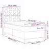 Kiemas Lova Su Čiužiniu Tamsiai Pilka 100 X 200 Cm Audinys
