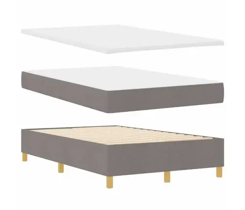 Kastveida Gulta Ar Matraci Taupe Mazs Divguļamā Audums Vidaxl