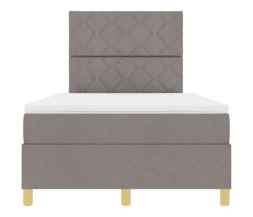 Kastveida Gulta Ar Matraci Taupe Mazs Divguļamā Audums Vidaxl