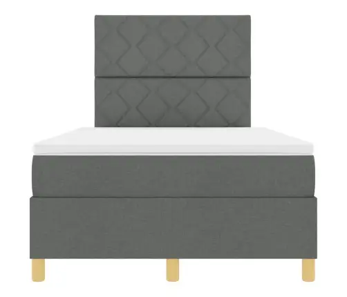 Kiemas Lova Su Čiužiniu Tamsiai Pilka 120 X 200 Cm Audinys