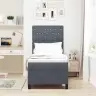Kiemas Lova Su Čiužiniu Tamsiai Pilka 80 X 200 Cm Audinys