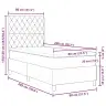 Kiemas Lova Su Čiužiniu Su Galvūgalio Juoda 80 X 200 Cm Audinys