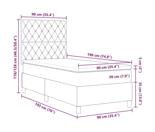 Karbi Vedrumadrats Madratsiga Tumesinine 90 X 190 Cm Kangas