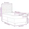 Kastveida Gulta Ar Matraci Gaiši Pelēkā Krāsā 90X200 Cm Samts Vidaxl