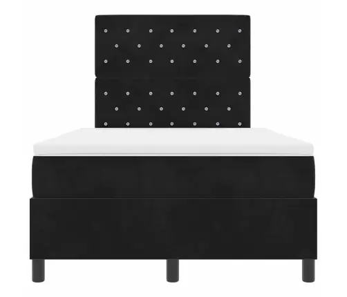 Kaste Pavasara Gultai Ar Matrača Melna 120X200 Cm Samts Vidaxl