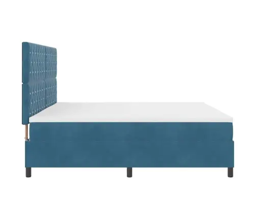 Kiemas Lova Su Čiužiniu Tamsiai Mėlyna 200 X 200 Cm Audinys