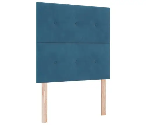 Kiemas Lova Su Čiužiniu Tamsiai Mėlyna 90 X 200 Cm Audinys