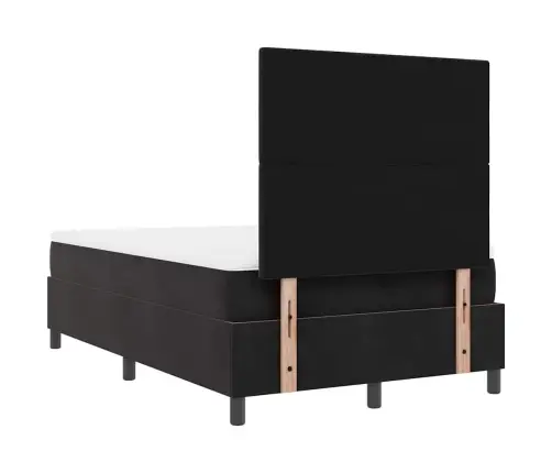 Box Spring Gulta Ar Matraču Melna 120X200 Cm Samts Vidaxl
