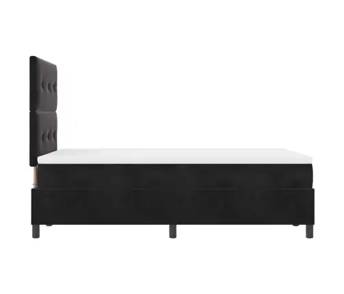 Box Spring Gulta Ar Matraču Melna 120X200 Cm Samts Vidaxl