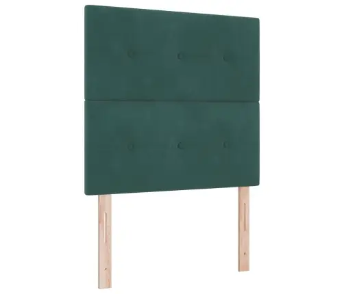 Kastītes Atsperu Gulta Tumši Zaļš 120 X 200 Cm Audums Vidaxl