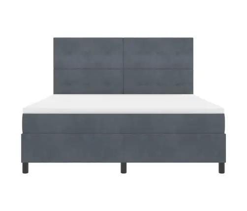 Kastītes Atsperu Gulta Tumši Pelēks 180 X 200 Cm Audums Vidaxl