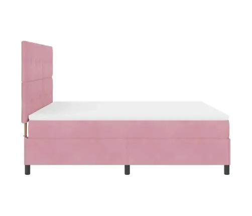 Kiemas Lova Su Čiužiniu Rožinė 180 X 200 Cm Audinys