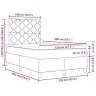 Box Spring Gulta Ar Matci Gaiši Pelēks 120X200 Cm Samts Vidaxl