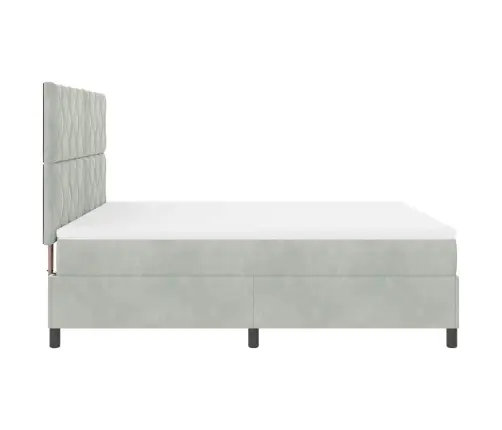 Kiemas Lova Su Čiužiniu Šviesiai Pilka 180 X 200 Cm Audinys