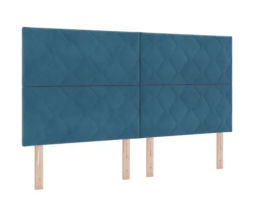 Kiemas Lova Su Čiužiniu Tamsiai Mėlyna 180 X 200 Cm Audinys