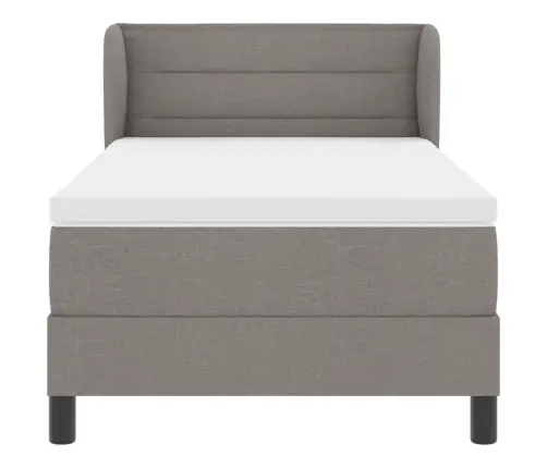 Kiemas Lova Su Čiužiniu Su Galvūgalio Taupe 90 X 200 Cm Audinys