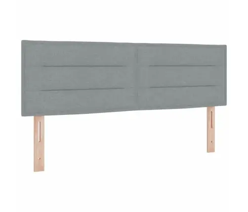 Kiemas Lova Su Čiužiniu Šviesiai Pilka 140 X 190 Cm Audinys