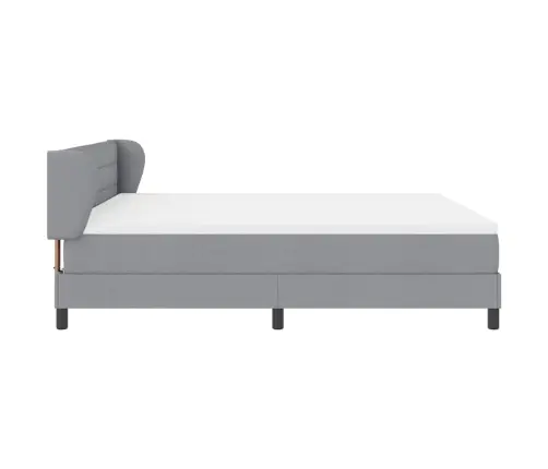 Kastītes Atsperu Gulta Gaiši Pelēka 180 X 200 Cm Audums Vidaxl