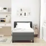 Kastes Atsperu Gulta Ar Matraci Tumši Pelēka 80X200 Cm Audums Vidaxl
