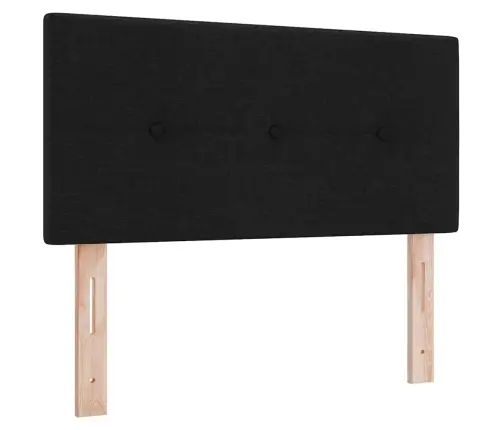 Kontinentālā Gulta Ar Matraci Melna 80 X 200 Cm Audums Vidaxl