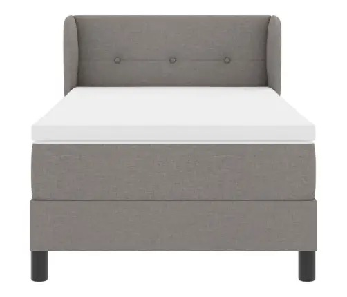 Kontinentālā Gulta Ar Matraci Pelēkbrūna 90 X 190 Cm Audums Vidaxl Kontinentālā Gulta Ar Matraci Pelēkbrūna 90 X 190 Cm Audums Vidaxl