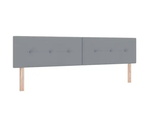 Kiemas Lova Su Čiužiniu Šviesiai Pilka 200 X 200 Cm Audinys