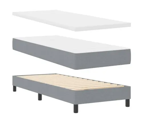 Vedruvoodi Madratsiga Madratsiga Helehall 80 X 200 Cm Kangas