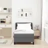 Box Spring Gulta Ar Matraci Tumši Pelēka 80X200 Cm Audums Vidaxl