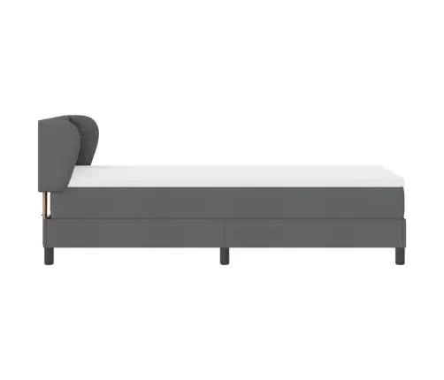 Box Spring Gulta Ar Matraci Tumši Pelēka 80X200 Cm Audums Vidaxl